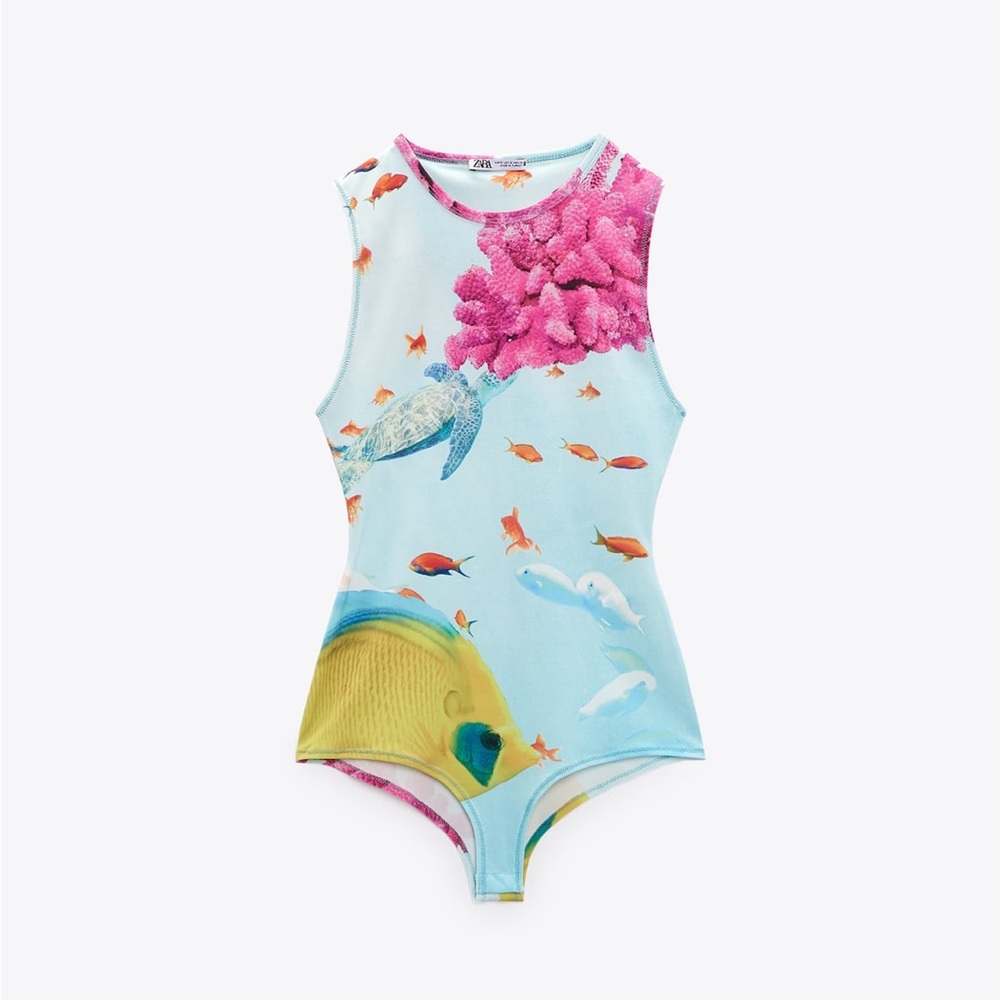 Zara limited edition printed bodysuit - Picture 2 of 3